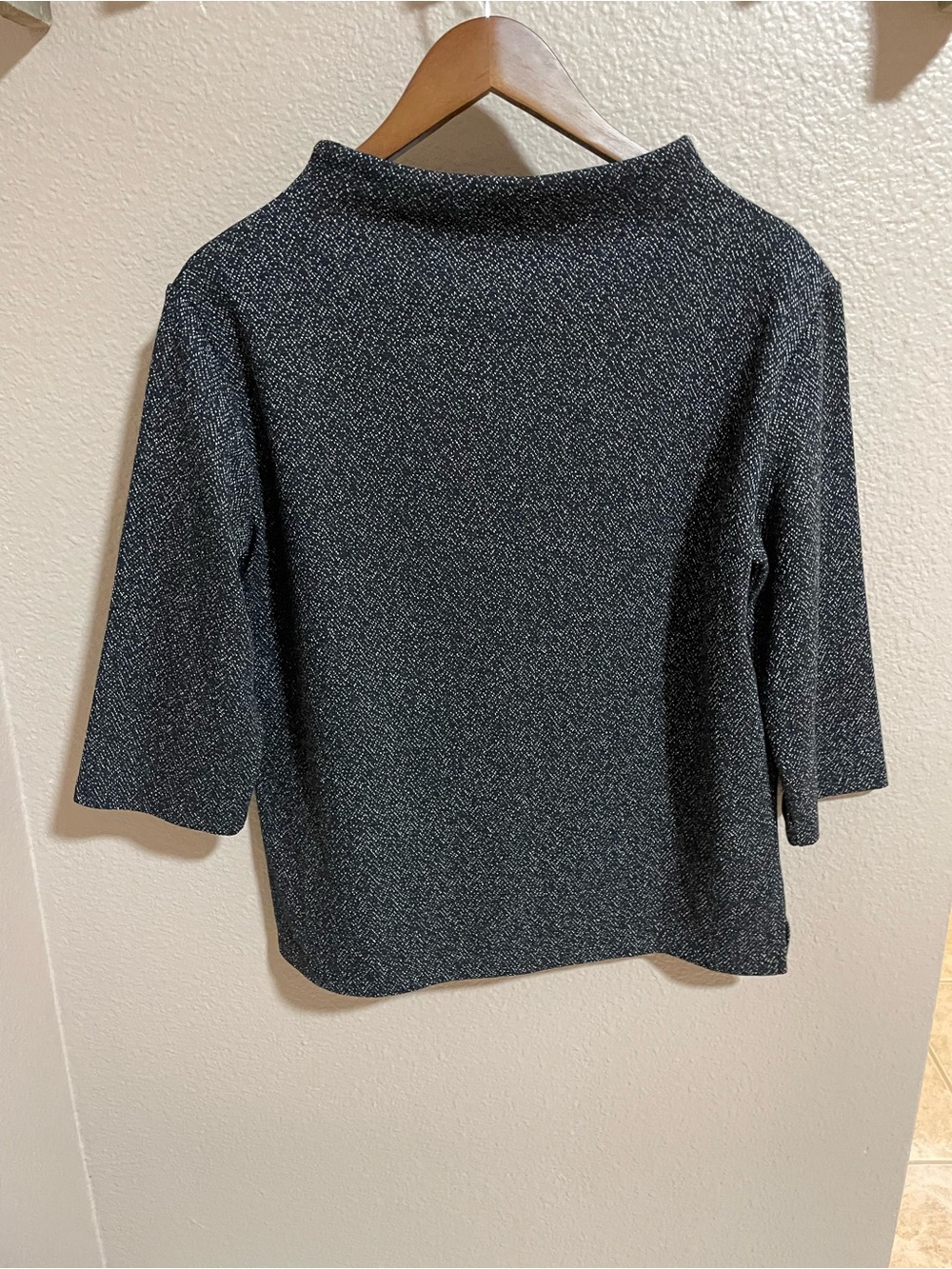 Someday Women's Heathered Black Boatneck Sweater NEW